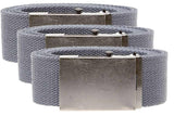 Duke London Mens Big Size 3 Pack Plain Webbing Belt