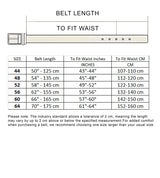 DUKE LONDON BONDED LEATHER 4.4 CM XTENDA BELT IN WAIST SIZE 42 TO 64