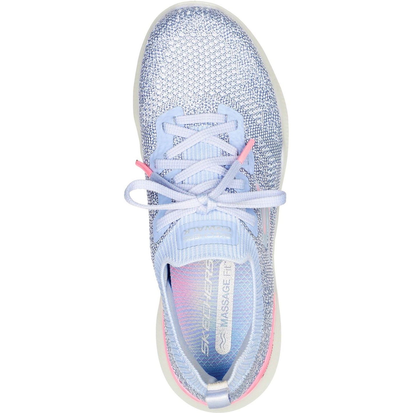Skechers (GAR124905) Women's GO WALK Massage Fit - Upsurge Trainer in Grey/Pink 3 to 8