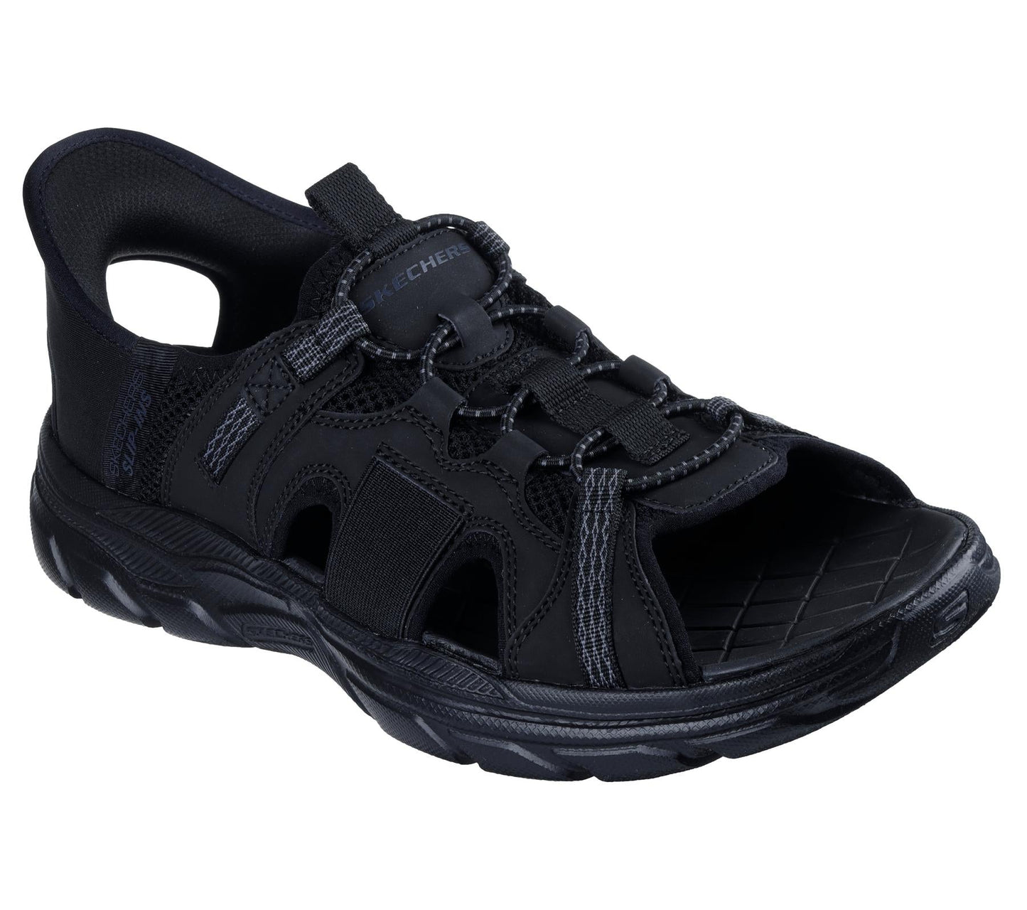 Skechers Slip On Sandal For Men Revolted Merrick in Black, 6-13