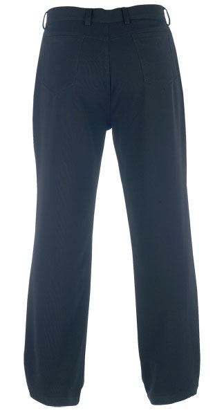 DUKE LONDON BI STRETCH FIVE POCKET TROUSERS (GILES) IN BLACK IN WAIST SIZE 30 TO 60 INCHES, INSIDELEG 29/31/33