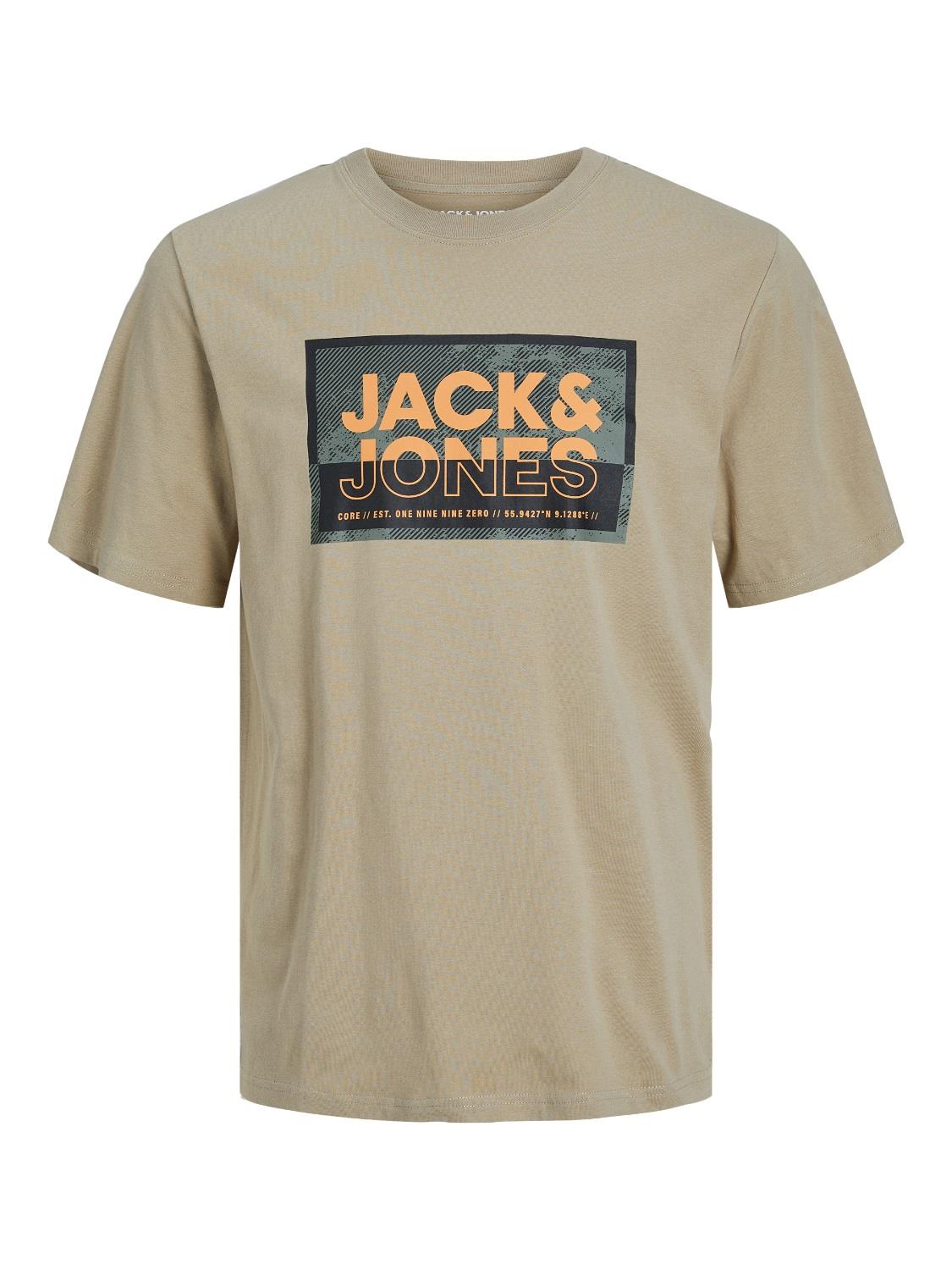 Jack & Jones Plus Men's JCOLOGAN Short Sleeve Crew Neck T-Shirt 3 Colours, 1XL to 6XL