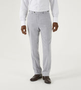 Skopes Jude Suit Trouser For Men's in Silver Herringbone, 28W to 48W
