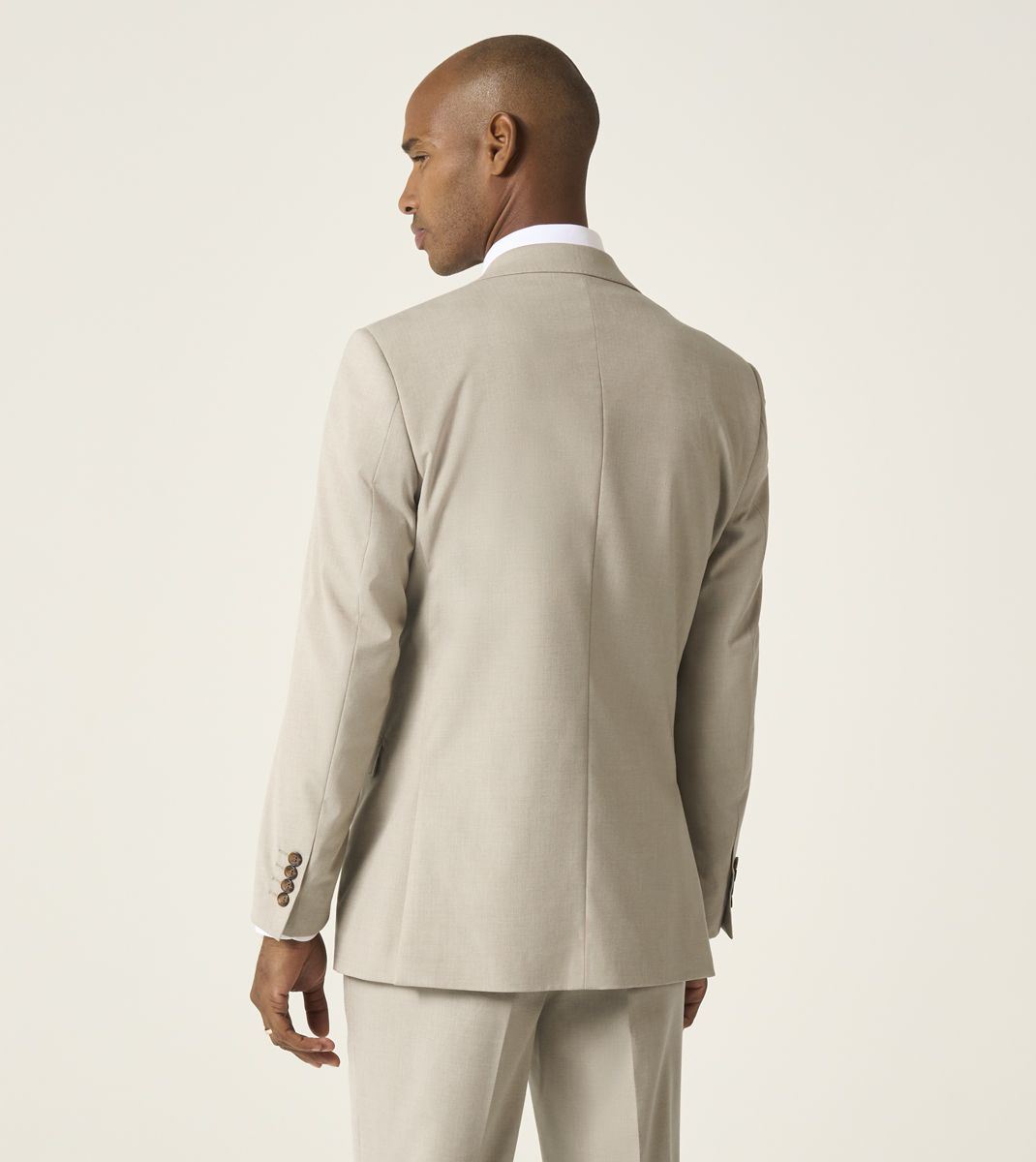 Skopes Caspian Suit Tailored Fit Jacket For Men in Stone Beige, 36S-64L