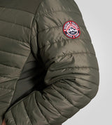 D555 NORTHFIELD Hybrid Soft Shell Quilted Hooded Jacket For Men in Khaki, 2XL-6XL