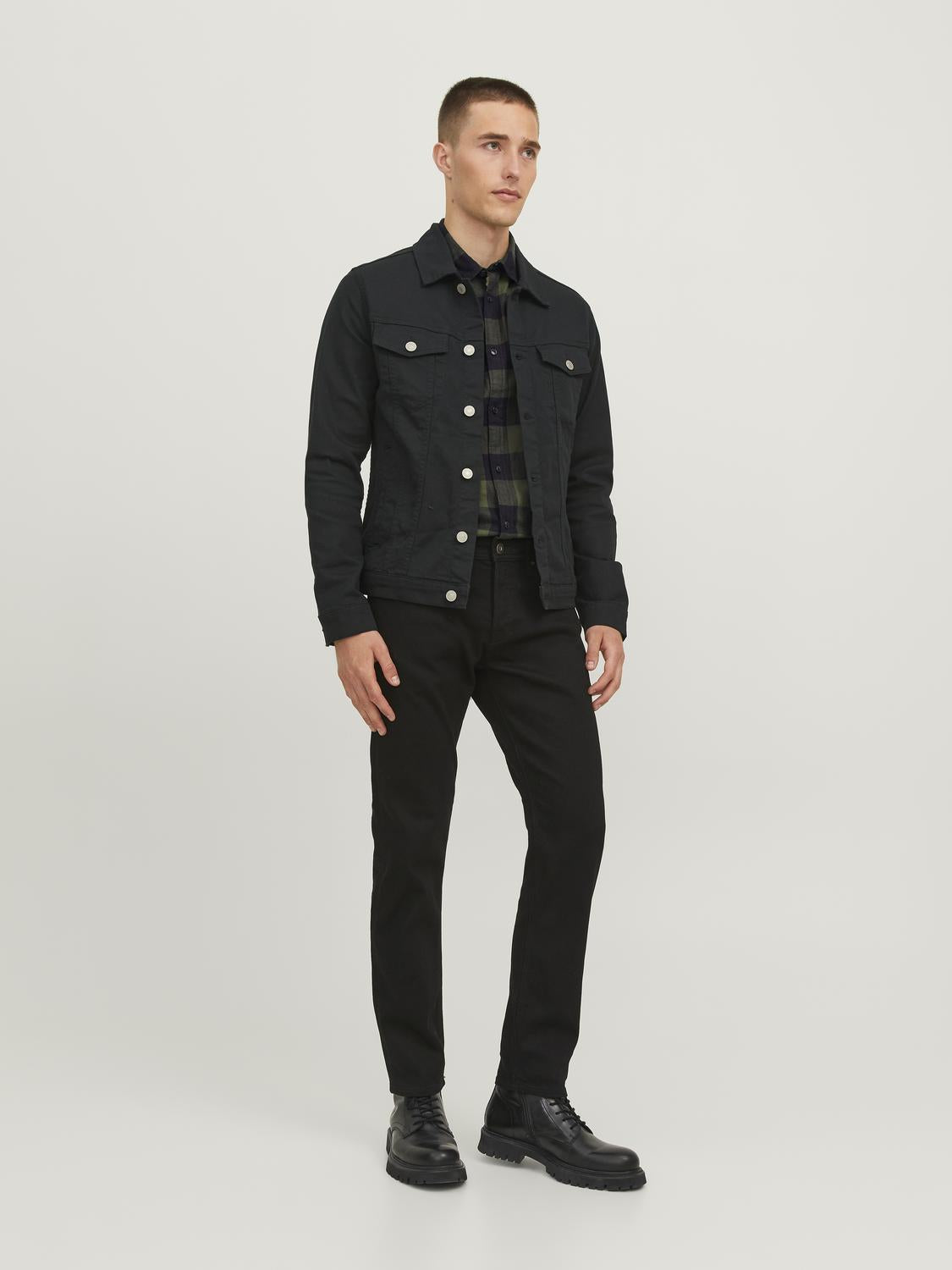 Jack & Jones Twill Checked Shirt With Long Sleeves For Men (JJEGINGHAM) in 5 Colours, L-XL