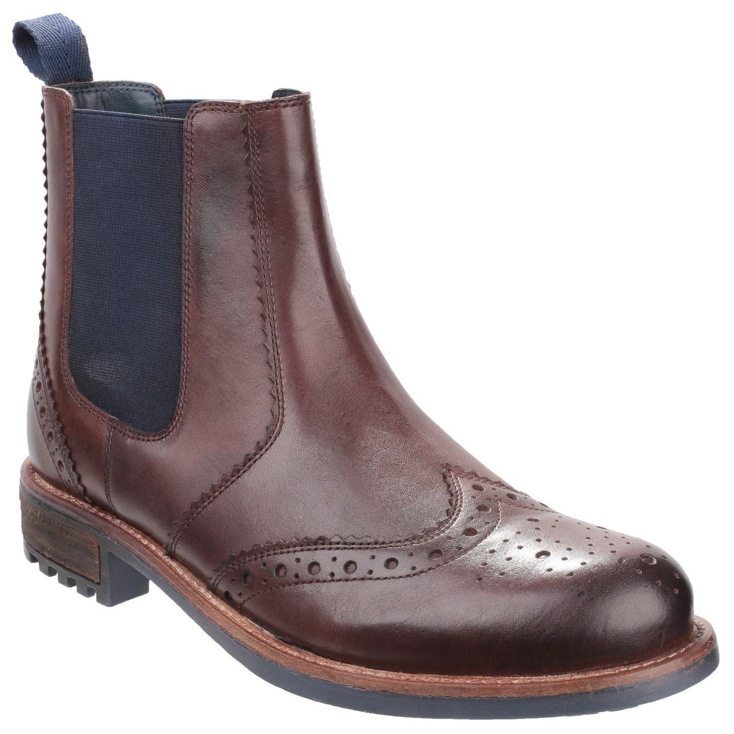 Cotswold Men Boots - Cirencester Chelsea Brogue in 2 Colours, 6-12
