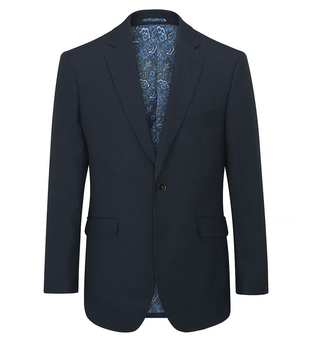 Skopes Tailored Fit Harcourt Suit Jacket For Men in Navy Ink Tweed Effect, 36S-62L
