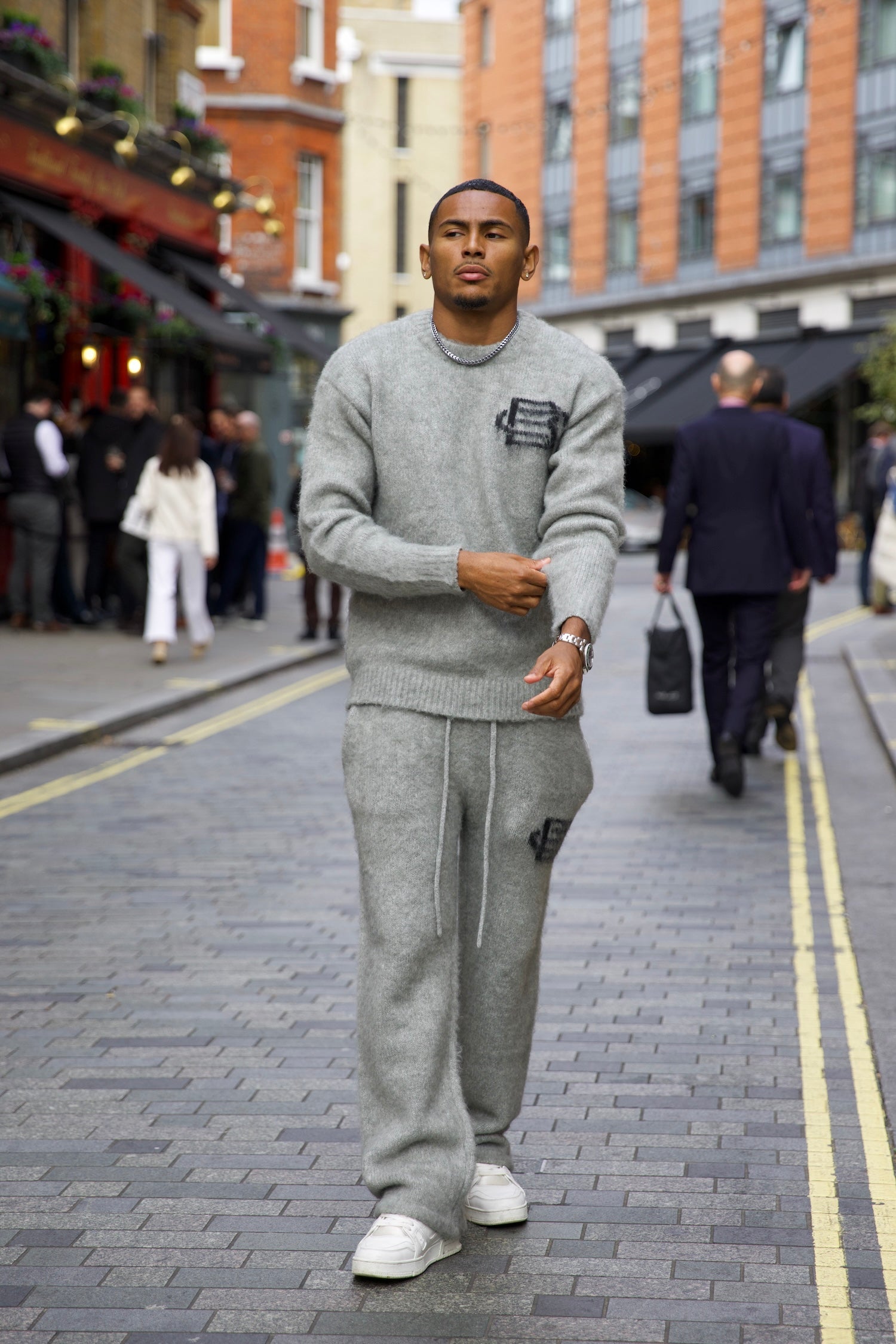 Mohair Knit BC Jumper - Light Grey
