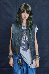 'Saint' Bomber Gilet in Navy