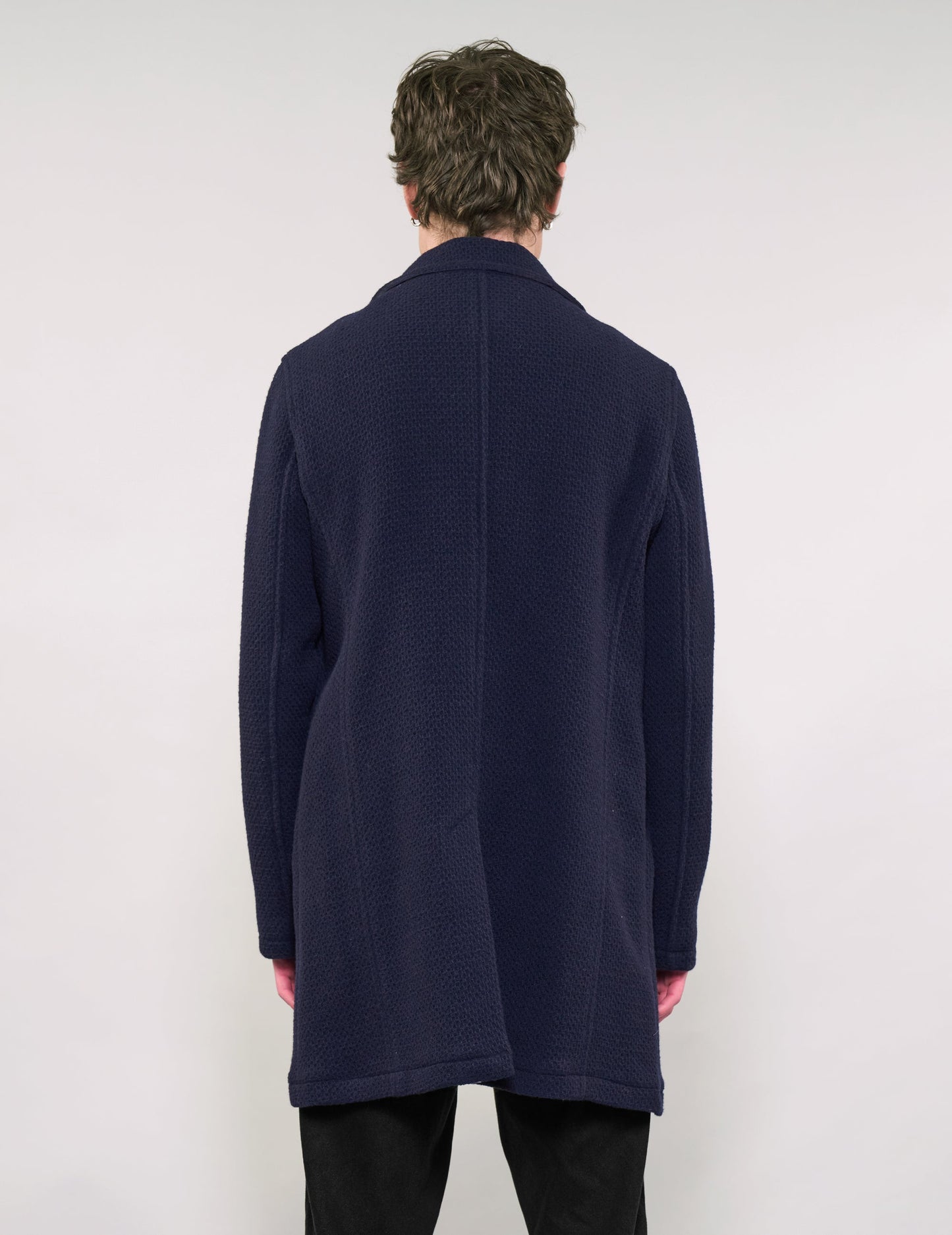 IMMORTAL Silverstone Frock Style Coat - Navy Waffle