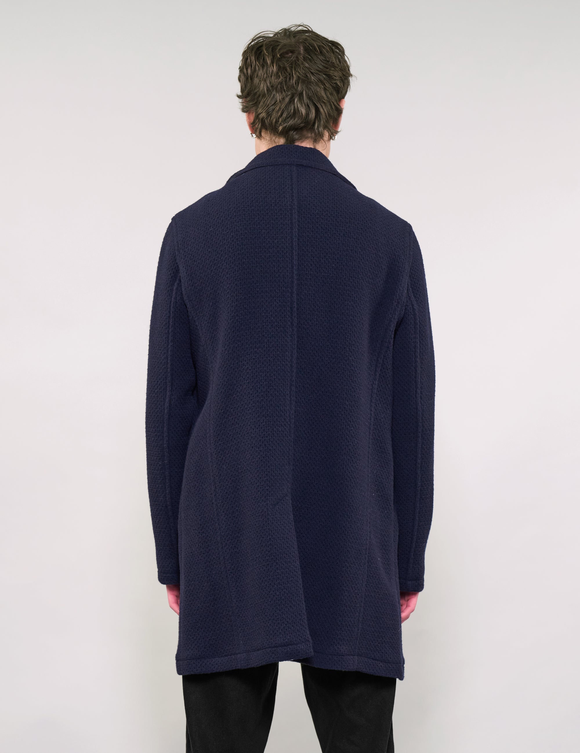IMMORTAL Silverstone Frock Style Coat - Navy Waffle