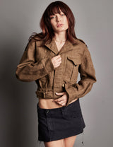 Battle Dress Cropped Smock Jacket