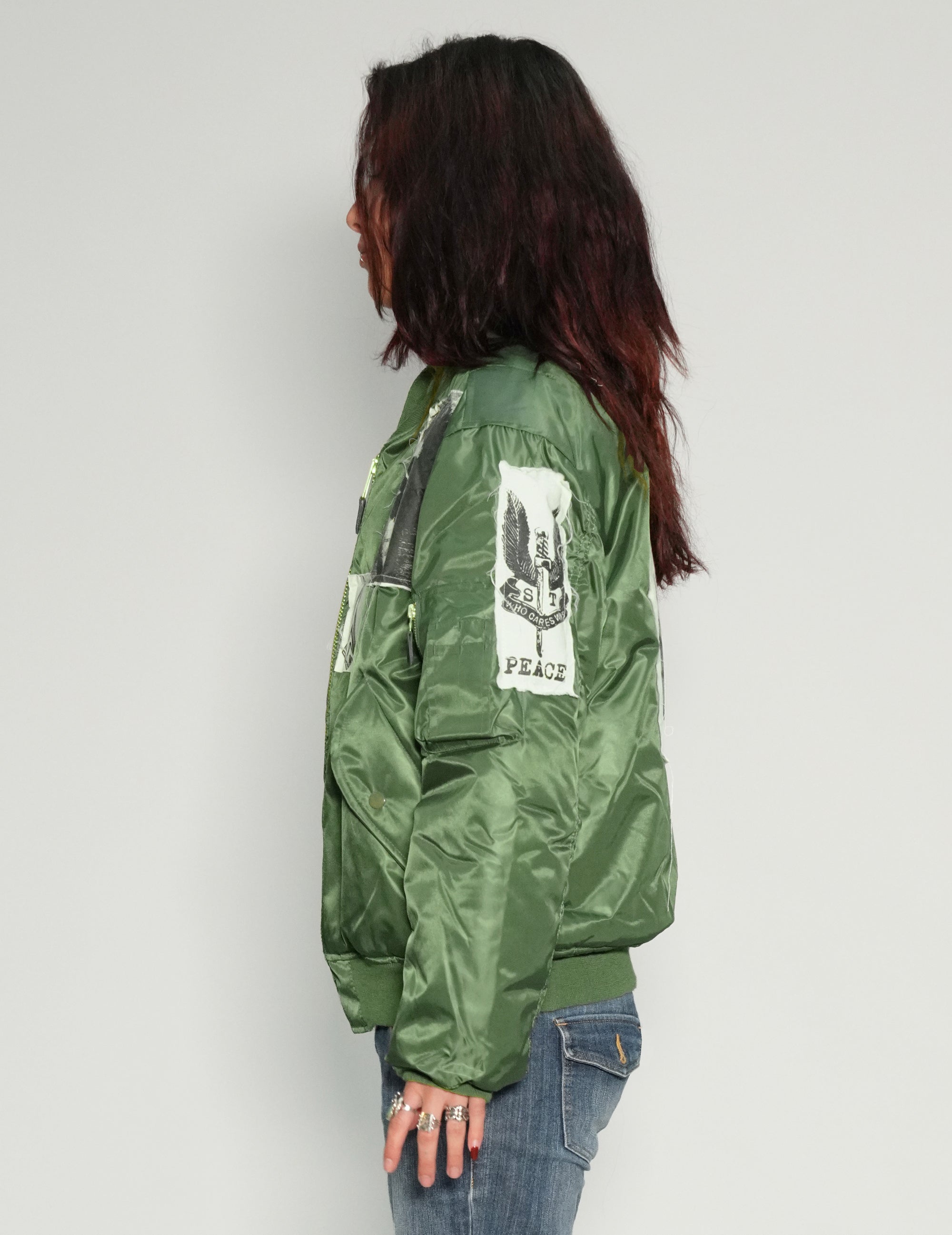 MA-1 Patched Bomber in Green