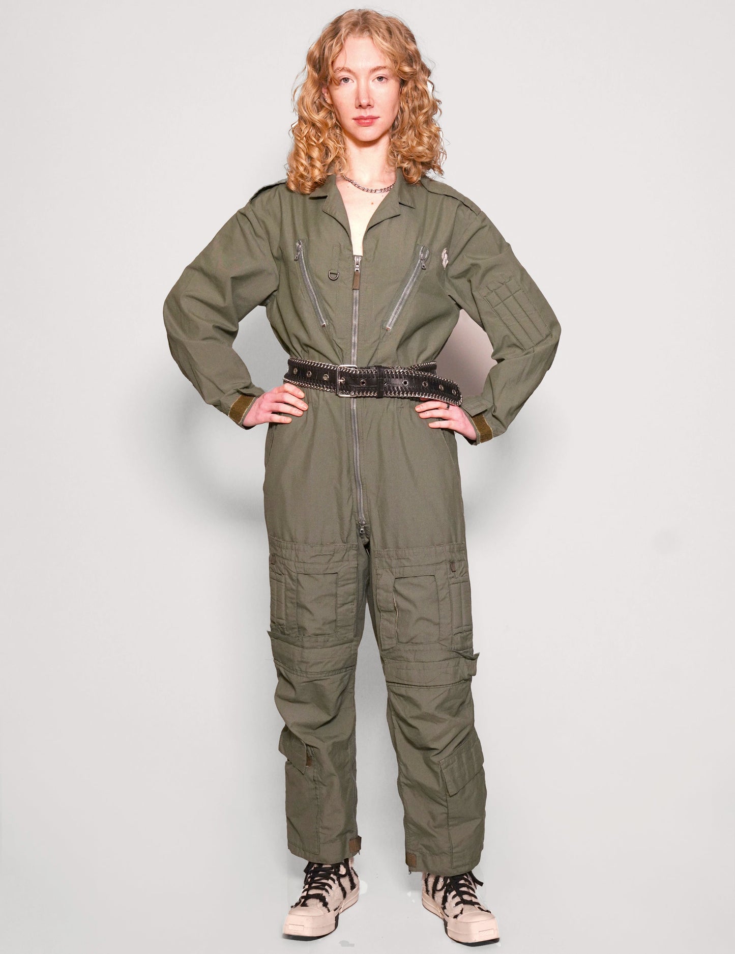 Party Back Jumpsuit in Khaki