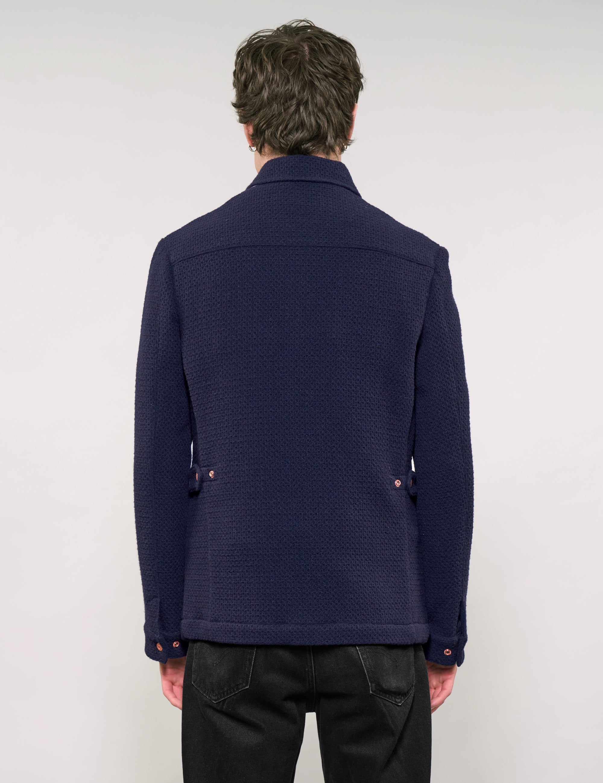 IMMORTAL Monaco Car Coat - Navy Waffle