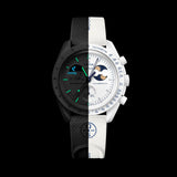 Swatch x Omega Bioceramic Moonswatch Mission to Earthphase – Moonshine Gold (SO33W701L) - 'COLD MOON'