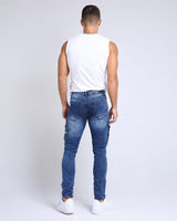 Badges Slim Fit Workwear Blue Jeans