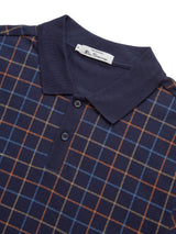 Ben Sherman Men's Plus Size Tattersall Check Polo Marine 2XL-5XL
