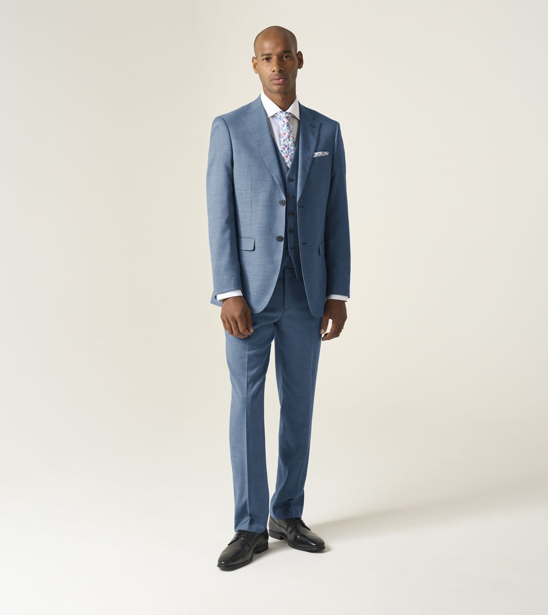Skopes Lucien Suit Tailored Fit Trouser For Men ins Teal Blue, 30W-58W