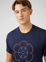 Ben Sherman (0071366IL) Men's 60th Anniversary Print T-Shirt in Navy 2XL to 5XL