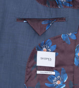 Skopes Remo Wool Rich Suit Tailored Fit Jacket For Men in Blue, 36S-62L