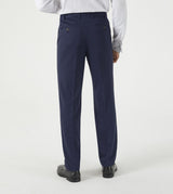 Skopes Fenton Suit Tailored Fit Trousers For Men in Navy Blue Square Check, 30W to 58W