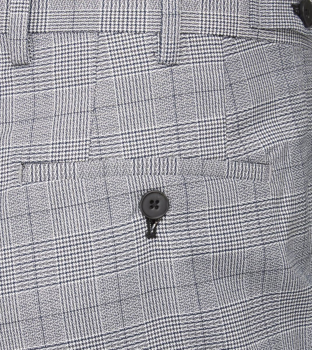 Skopes Men's Tailored Fit Anello Check Pattern Suit Trouser in Grey Waist 32 to 56