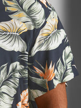 Jack & Jones Big & Tall Fit Size Men's Floral Short Sleeve Shirt In Soft Touch Viscose Size 1XL-6XL, 2 Colours