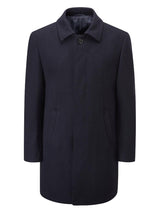 Skopes Men's Plus Size Wool Blend Overcoat In Navy Size Small To 4Xl