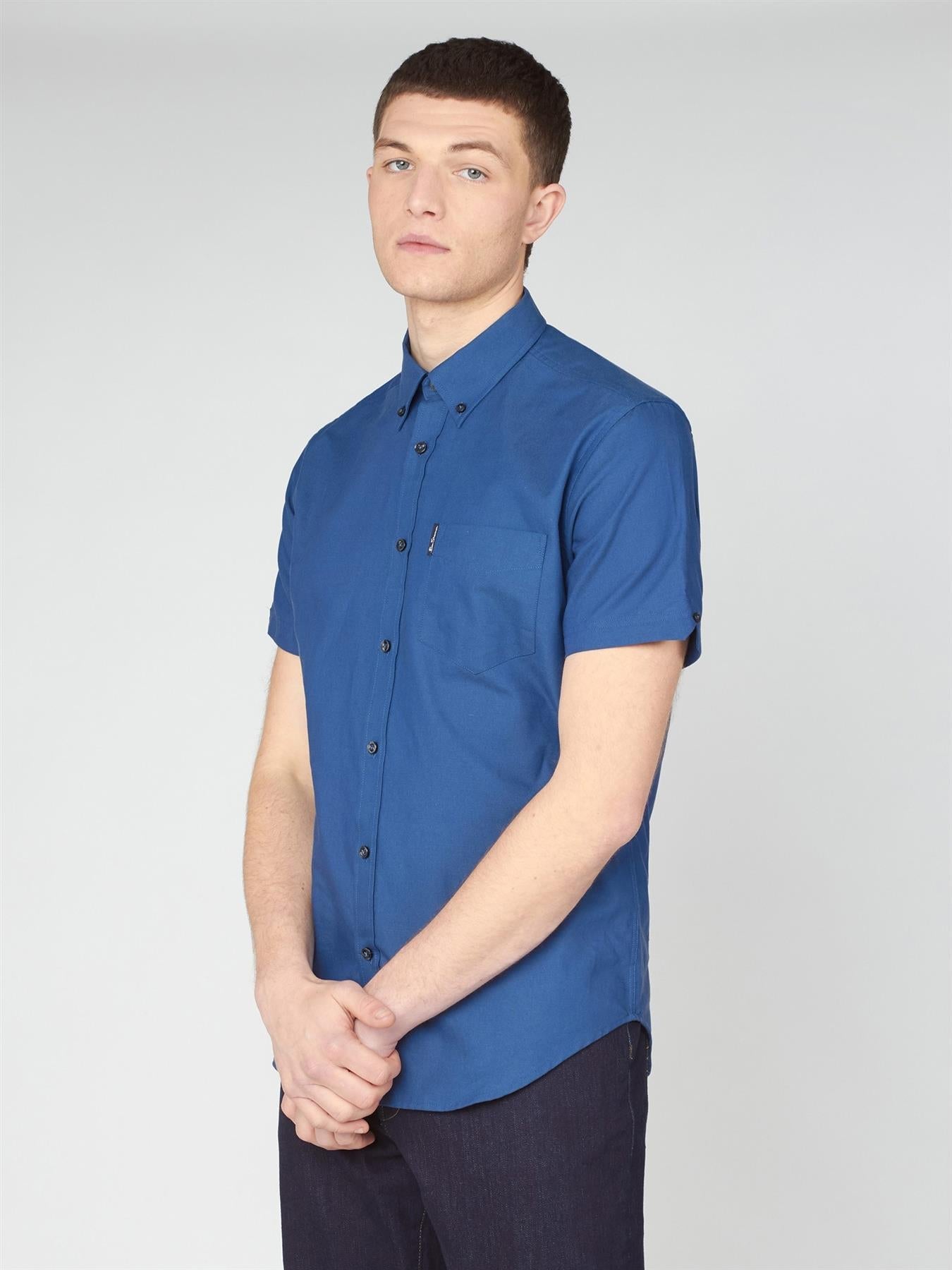Ben Sherman Men's Regular Fit Short Sleeve Organic Cotton Oxford Shirt (0065095) M-XXL, 5 Colours