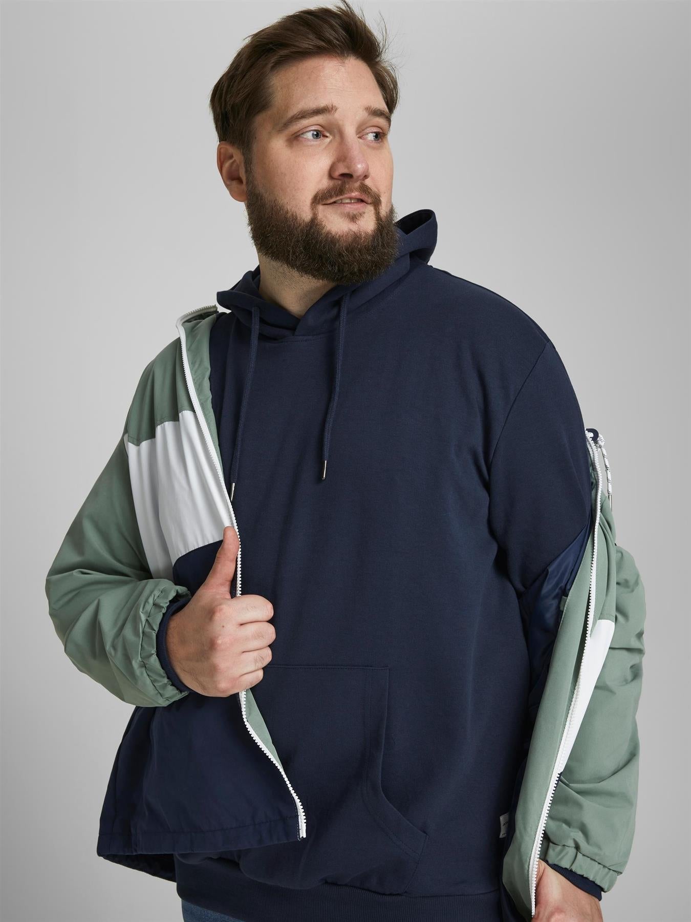 Jack & Jones Mens Plus Size Basic Pullover Hood