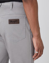 Wrangler Mens Texas Slim Shale Grey Trousers