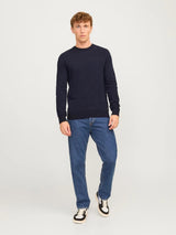 Jack & Jones Knit Crew Neck With Long Sleeves For Men (JJEGLOBE) in 6 Colours, L-XL