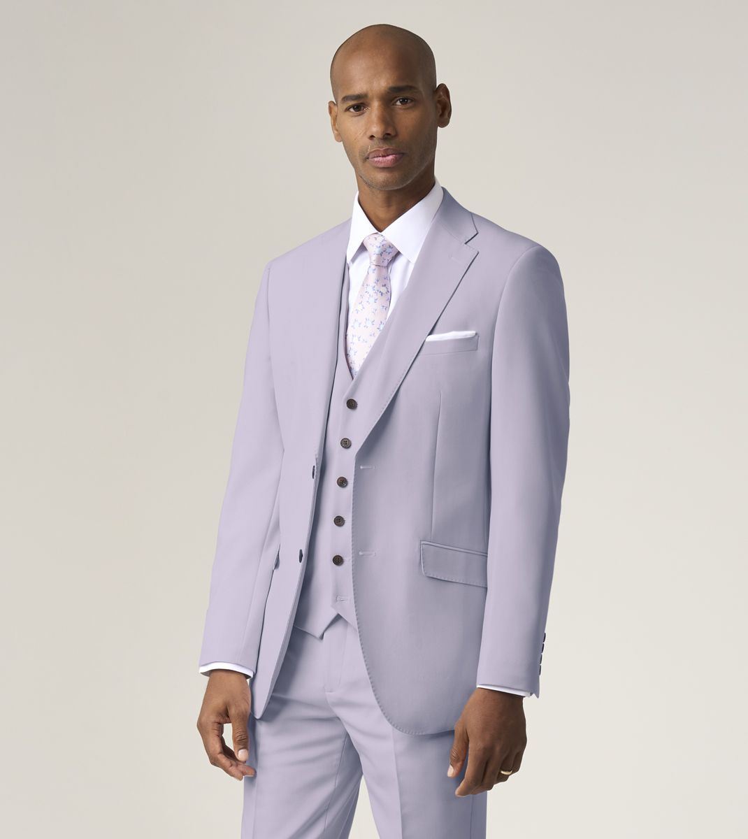 Skopes Beckett Suit Tailored Fit Jacket For Men in Lilac Pink, 36S-62L