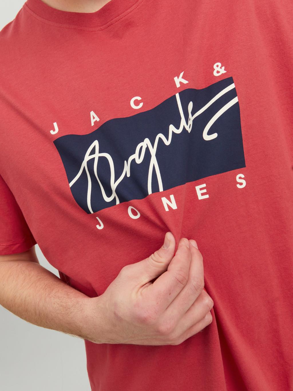 Jack & Jones Men's Plus Size JORJOSHUA Crew Neck Tee in 3 Colours 1XL to 6XL
