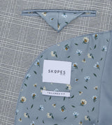 Skopes Aspen Tailored Fit Jacket For Men in Blue Check Puppytooth, 36S-62L
