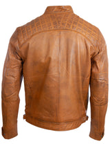 44T9 Men's Biker Jacket - Tan