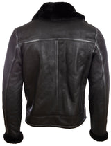 OBRS Men's Shearling Shawl Jacket - Black/Black