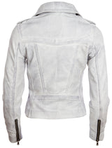 N8UL Women's Biker Jacket - Dirty White