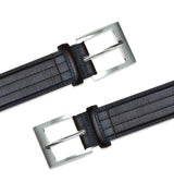 Duke London Four Stitch Line Square Buckle Bonded Leather Belt
