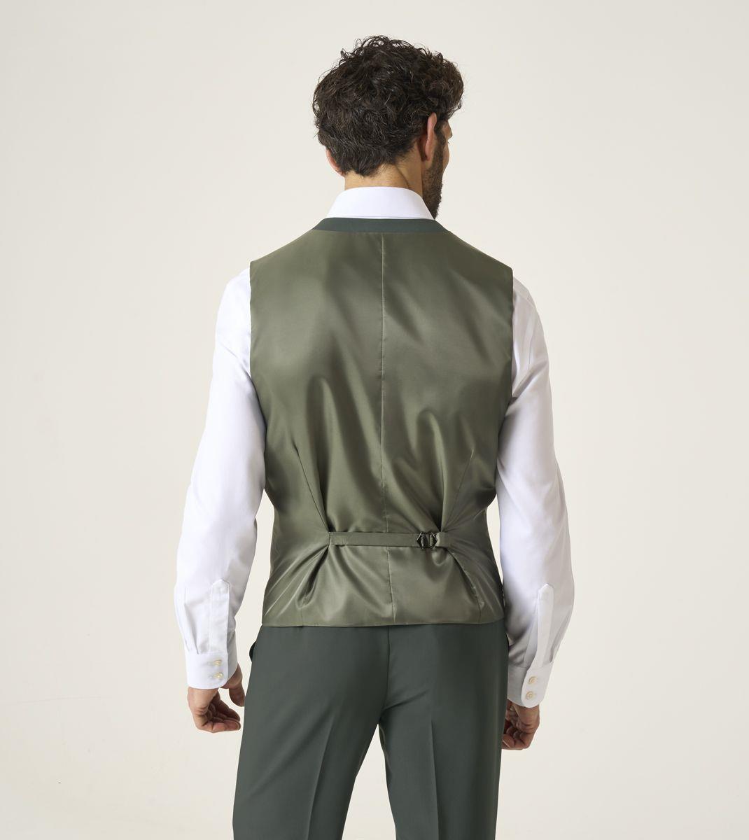 Skopes Beckett Suit Waistcoat For Men in Mid Green, 34R-62R