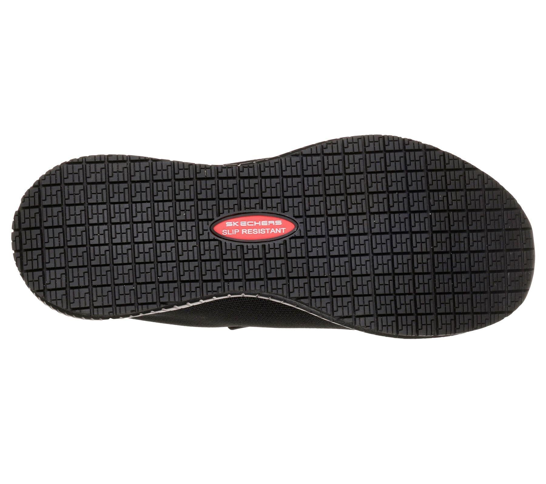 Skechers (77222EC) Ladies Squad SR Trainer in Black Size UK 2 to 8
