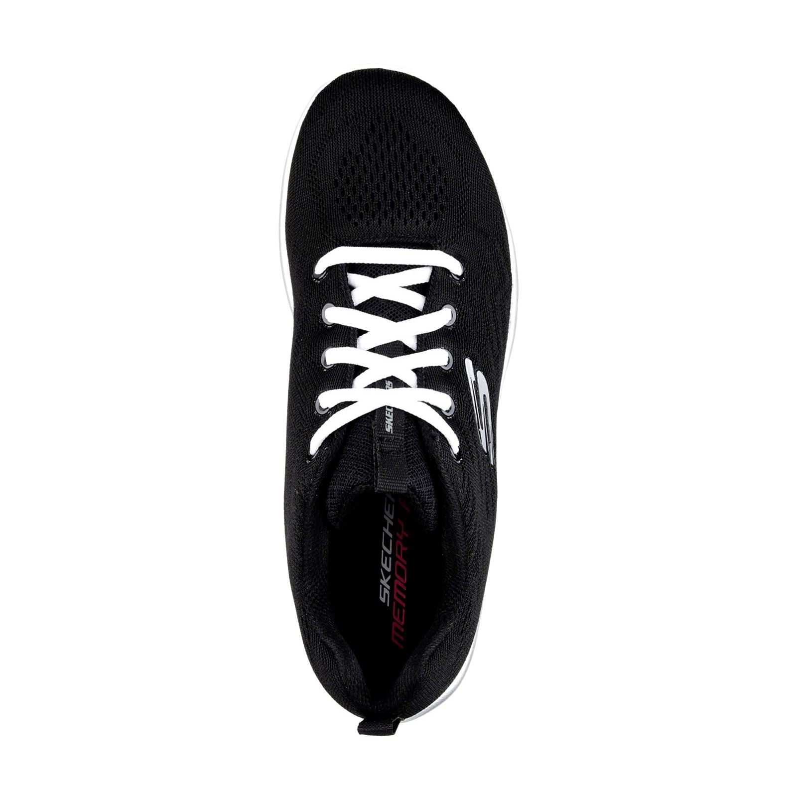 Skechers (GAR12615) Women's Graceful Get Connected Sports Shoe in Black/White 3 to 8