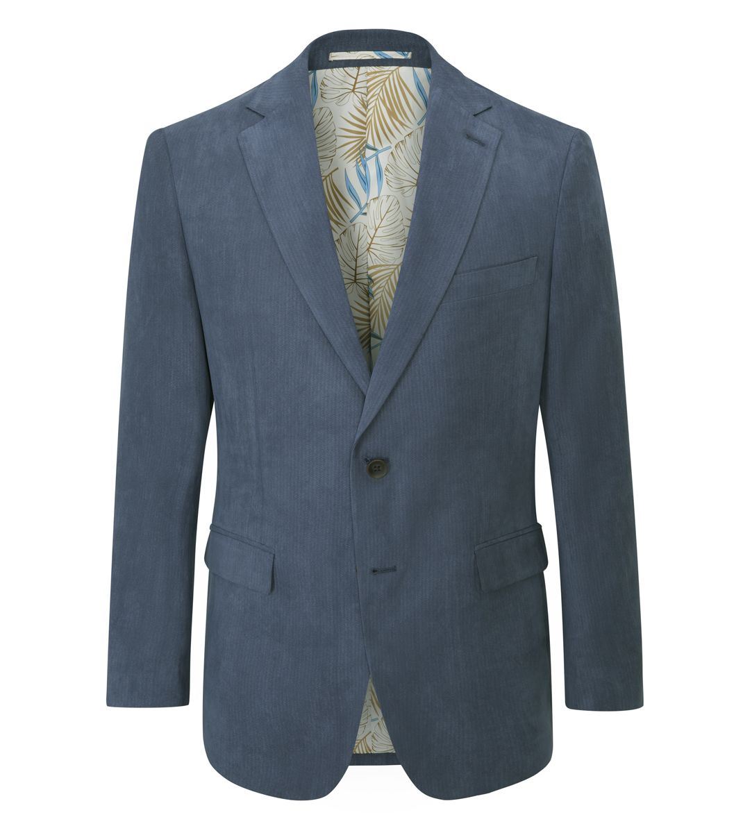 Skopes Tailored Fit Padua Jacket For Men in Blue Herringbone, 36S-62L