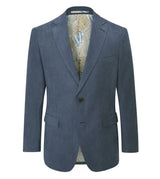 Skopes Tailored Fit Padua Jacket For Men in Blue Herringbone, 36S-62L