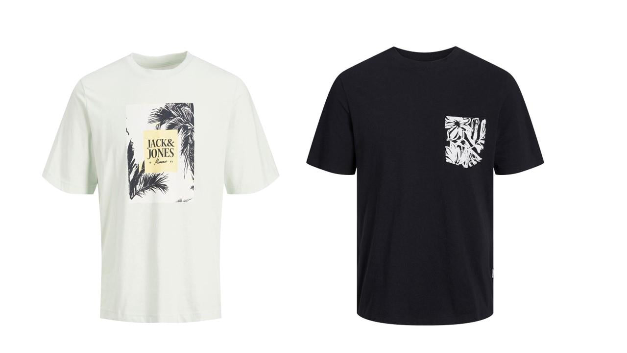 Jack & Jones Twin Pack Short Sleeve Printed Tee Size 1XL