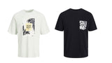 Jack & Jones Twin Pack Short Sleeve Printed Tee Size 1XL