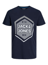 Jack & Jones Plus (12245472) JJSTEIN SS Crew Neck T-Shirt in 2 Colour Options 1XL to 6XL