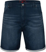 Kam Mens Big Size Stretch Denim Shorts (Cougar) in Size 40-60